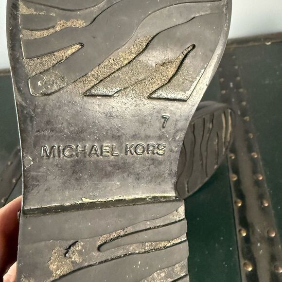 Michael Kors Women's Chelsea Rain Boots Rubber Ankle Black Size 7 - Picture 4 of 4